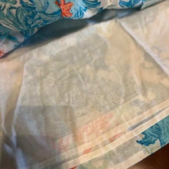 moda posa Sleeveless Dress  Front buttons Blue & Coral Sea life inspired - Picture 5 of 7